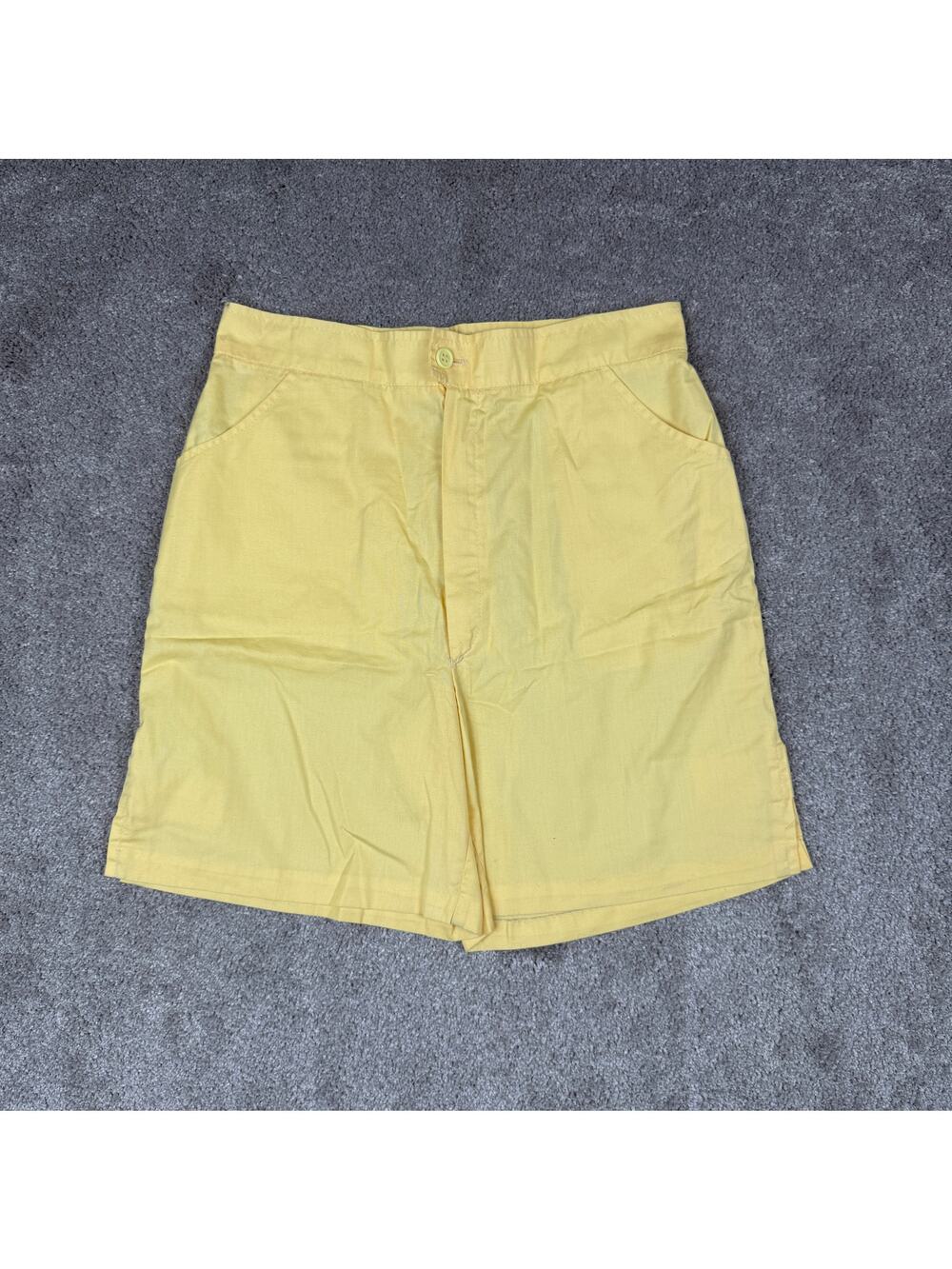 Turtle Bax Vintage High Waist Shorts Size 9 Yellow Made in USA 70s 80s